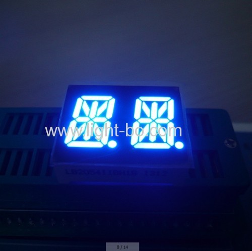 Ultra Blue 14 Segment LED Display Common Anode 0.54" Dual Digit for home appliances