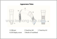 Christmas promotional gift pedometer usb watch