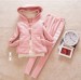 Three women wool fleece casual sport suit