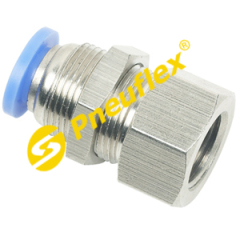 PMF Bulkhead Female Connector Push in Fitting