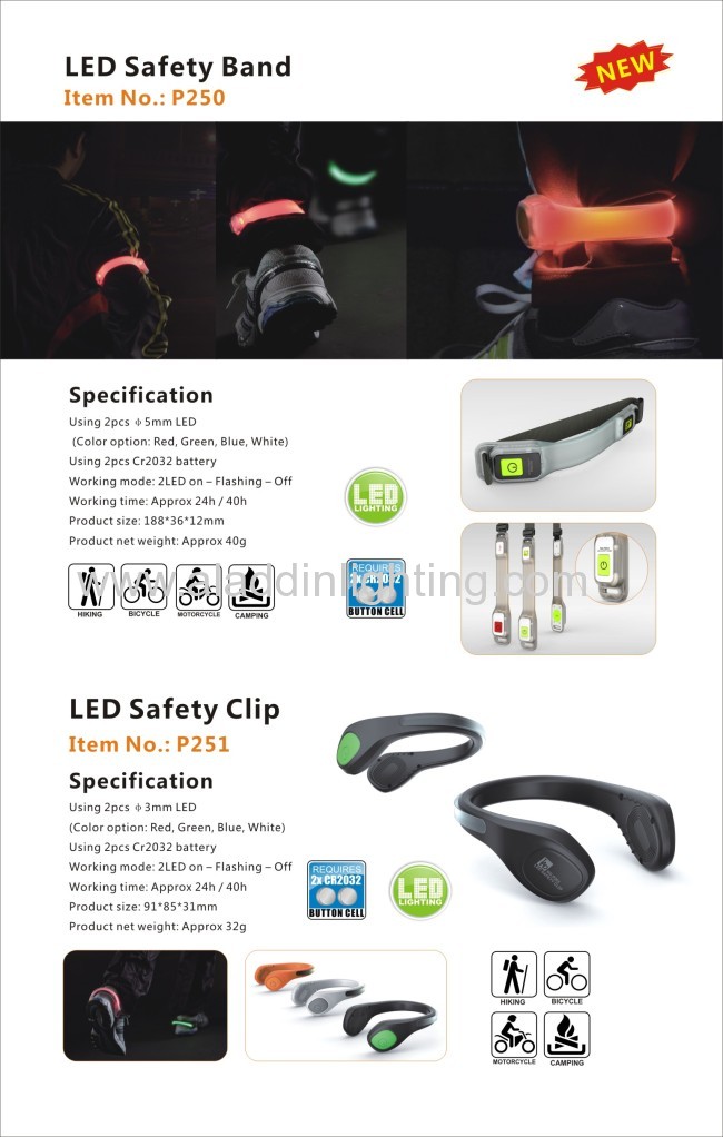 safety LED bicycle warning light LED running jogging light P251