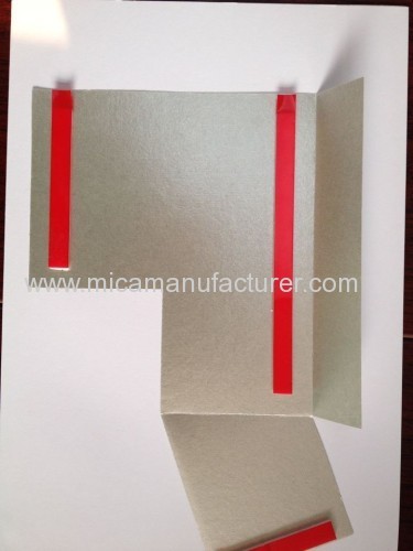 flexible mica part with crease line