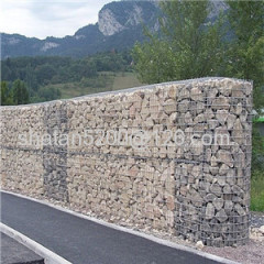 Zinc aluminum alloy steel wire gabion box for flood protective