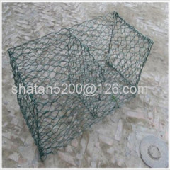 Zinc aluminum alloy steel wire gabion box for flood protective