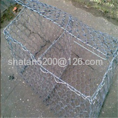 Zinc aluminum alloy steel wire gabion box for flood protective