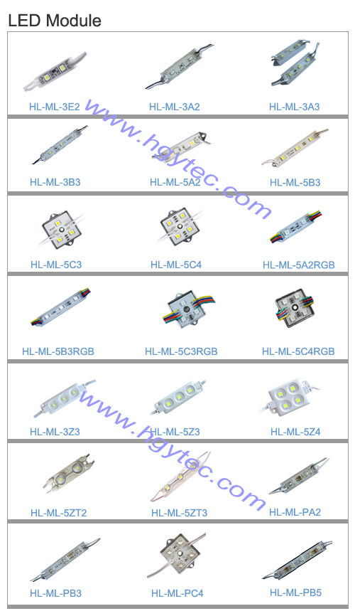 high quality square waterproof injection LED module light(HL-ML-5Z4)