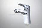 Square Basin Faucets with Ceramic Cartridge , Single Hole Deck Mounted Bathtub Taps