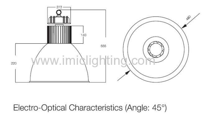 120W COB LED high Bay light fixture