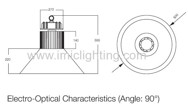 200W industrial LED High Bay Light fixture