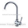 Contemporary Chrome Plated Kitchen Sink Water Faucet , Deck Mounted Mixer Taps