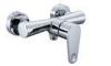 Contemporary Wall Mounted Two Hole Bathroom Faucet , Polished Brass Shower Bracket