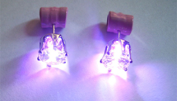 Purple Light up earrings
