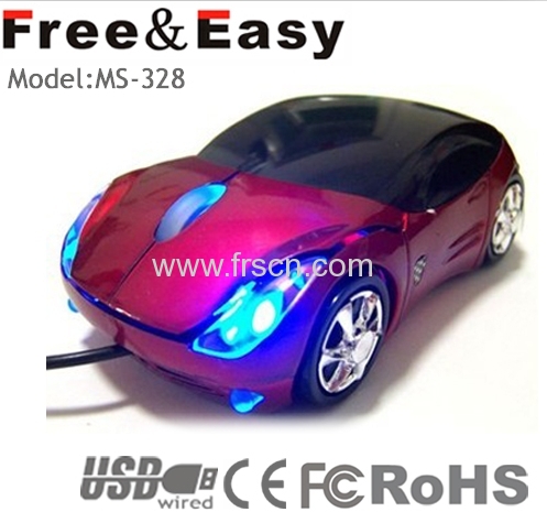 RF-330 Wired Car shape optical usb mouse