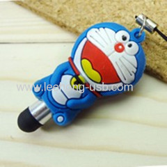 cartoon stylus touch pen with dustproof plug