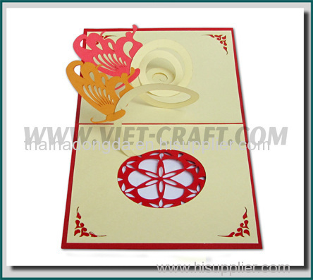 Animal pop up 3D handmade greeting card