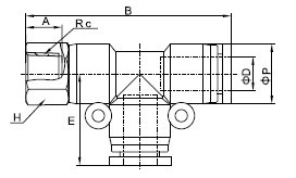 PDF Female Run Tee NPT Thread Pneumatic Fitting