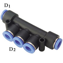 PKG Union Branch Reducer Inch Tube Pneumatic Fitting