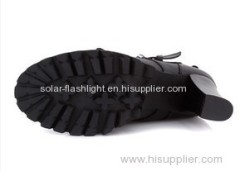 Winter high leather boots