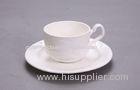 YX-05C Hotel Bone Ceramic Tea Cup 200cc With Bottom Plate , Waterproof