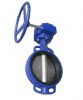 Butterfly valve with gear wear