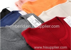 New Korean V collar long sleeved short slim sleeve head bottoming sweaters sweaters