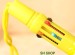 Lovely fashion spongebob multi-color ball-point pen hang rope color yellow plastic rod 10 ballpoint pen