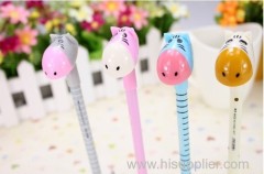 Students Cute cartoon expression creative stationery donkey neutral pen plastic ballpoint pen