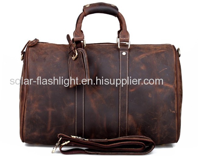 Europe and the United States to restore ancient ways hand crazy horse leather suitcase travel bag