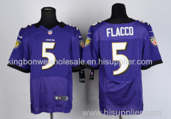 NFL Joe Flacco #5 Baltimore Ravens Game Jersey - Purple