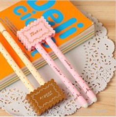 Creative cute cartoon cookies molding plastic ballpoint pen