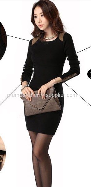 2013 new Korean autumn and winter sweet slim slim in the long sleeved sweater