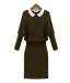 2013 new European bat sleeve long slim dress knit sweater backing