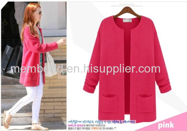 2013 Hitz women reduced V collar long cardigan sweater shirt shawl