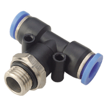 PB-G Male Branch Tee One Touch Tube Fittings with O-ring
