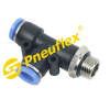 PD-G Male Run Tee One Touch Tube Fittings with O-ring