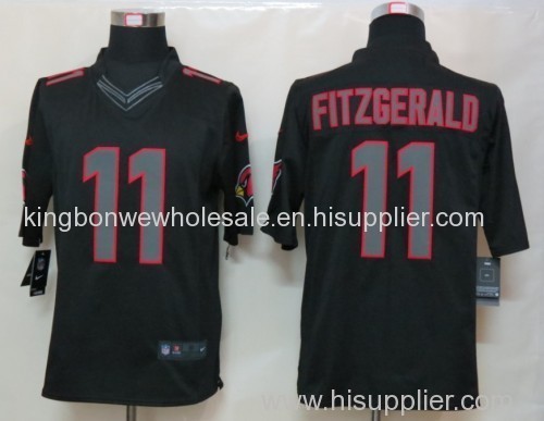 NFL Arizona Cardicals 11 Fitzgerald Impact Limited Black Jerseys