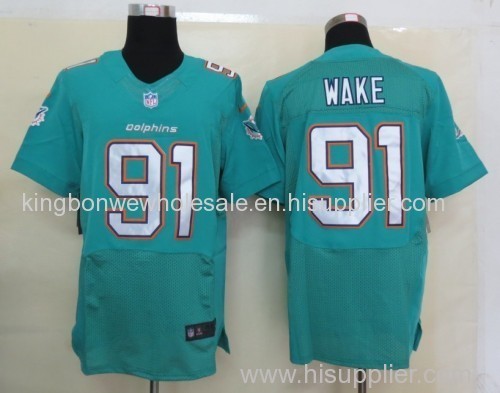 2013 New NFL Miami Dolphins 91 Wake Green Elite Jerseys