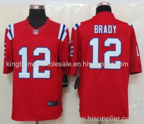 NFL New England Patriots 12 Brady Red Limited Jersey