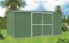 10x10 Galvanised Steel Metal Garden Shed For Tools Storage With Double Swing Door