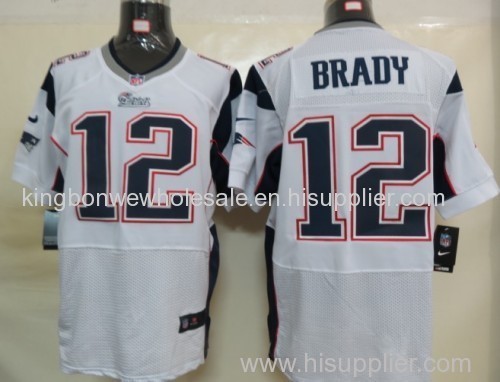 New England Patriots 12 Brady White Elite Jersey, NFL Jersey, NFL Football Jersey