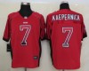 San Francisco 49ers 7 Kaepernick Drift Fashion Red Elite Jerseys, NFL Jersey
