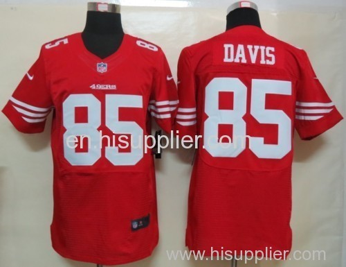 New San Francisco 49ers 85 Davis Red Elite Jerseys, NFL Football Jerseys