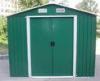 Green Apex Metal Garden Shed / Tools Storage Sheds With Color Steel Sheet