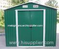 Green Apex Metal Garden Shed / Tools Storage Sheds With Color Steel Sheet