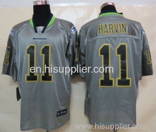 NEW NFL Jersey Seattle Seahawks 11 Harvin Lights Out Grey Elite Jerseys