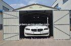 Silver White Modular Steel Garages Kits With Color-coated Steel Wall , Double Swing Door
