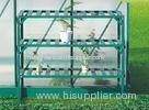 Easily Assembled Green Metal Flower Shelf / Flower Holder With 3 Tier Aluminum Frame