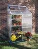 Mini Polycarbonate Lean to Greenhouse , Galvanized Steel Garden Hobby Greenhouse Kits