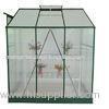 8x6 / 6x4 Ft Polycarbonate Lean to Greenhouse For Ornamental , Aluminum Frame / Zinc Steel