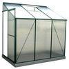 OEM Durable DIY Polycarbonate Lean to Greenhouse For Plant / Nursery With Single Sliding Door